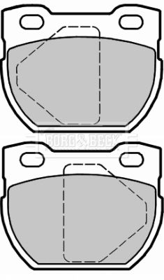 BORG & BECK Комплект тормозных колодок, дисковый тормоз BBP2321